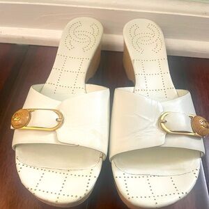 Chanel Authentic Vintage Wooden Sandals Size